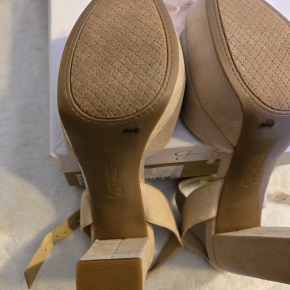 Jessica Simpson Women's Powder Nude Microsuede Shoes - Picture 4 of 4